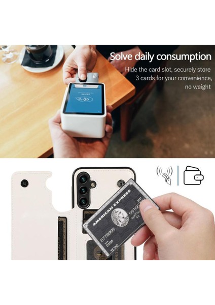 Kart Tutucu Kickstand Çift ile Samsung Galaxy S23 Fe 5g Için Cüzdan Kılıf (Yurt Dışından)