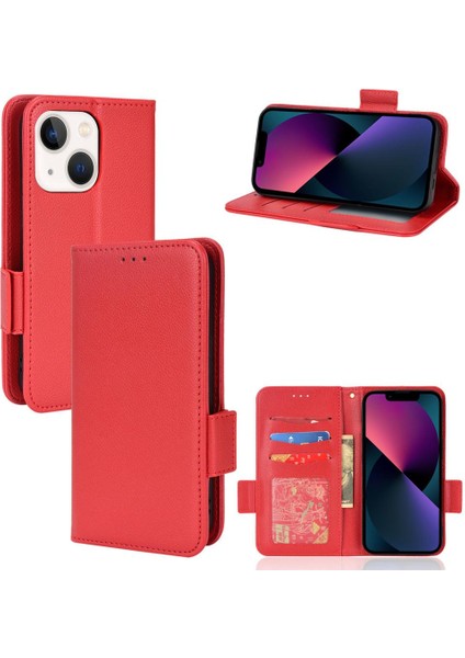 Iphone 13 Için Kılıf Mini Yan Toka Kart Yuvaları Tutucu Pu Deri Cüzdan (Yurt Dışından)