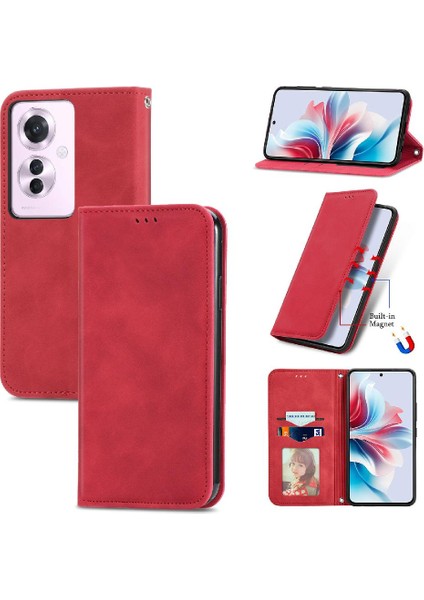 Oppo Flip 11F 5g Için Flip Case Darbeye Cüzdan Deri Kılıf Kapak Çevirin (Yurt Dışından)