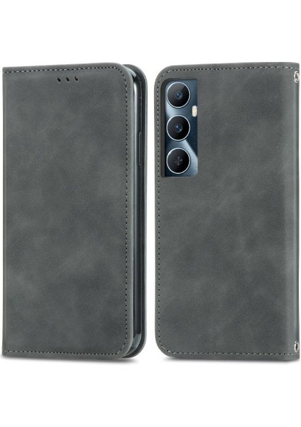 Realme C65 Cüzdan Flip Kapak Için Flip Case Basit Iş Darbeye (Yurt Dışından)