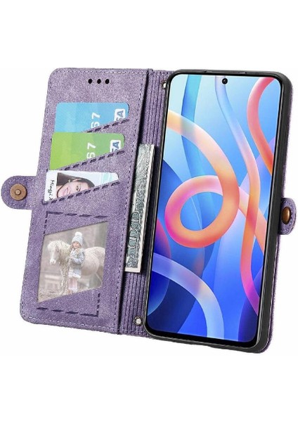 Xiaomi Redmi Not 11 Için Flip Case 4g Darbeye Basit Iş Cüzdan (Yurt Dışından)