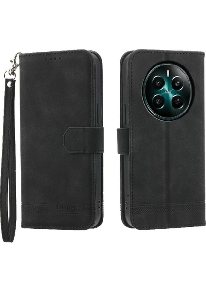Realme 12 Artı Manyetik Kapatma Kart Yuvaları Için Flip Case Bileklik Nakit (Yurt Dışından) fırsatları