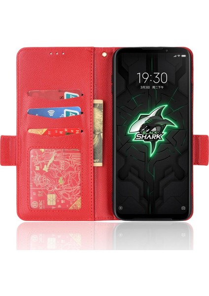 Xiaomi Siyah Köpekbalığı 3 Yan Toka Cüzdan Manyetik Kart Yuvaları Pu (Yurt Dışından) fırsatları