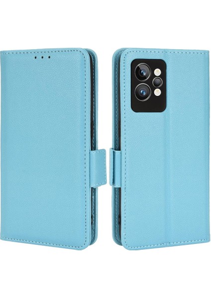Realme Gt 2 Pro Yan Toka Cüzdan Manyetik Pu Deri Kart Yuvaları Için Kılıf (Yurt Dışından)