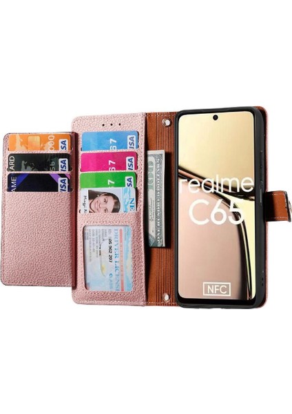 Realme C65 Aşk Fermuar Cüzdan Deri Kılıf Için Flip Case Darbeye (Yurt Dışından) fiyatları