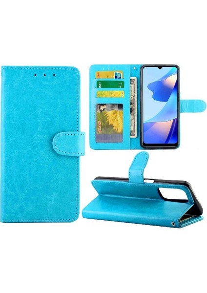 Oppo A16 Darbeye Kickstand Kart Tutucu Manyetik Kapatma Için Flip Case (Yurt Dışından)