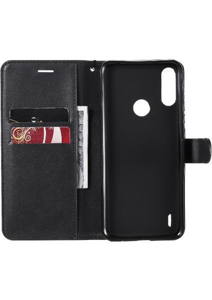 Motorola Moto E7 Güç Iş Cüzdan Telefon Kılıfı Için Kart ile Flip Case (Yurt Dışından)