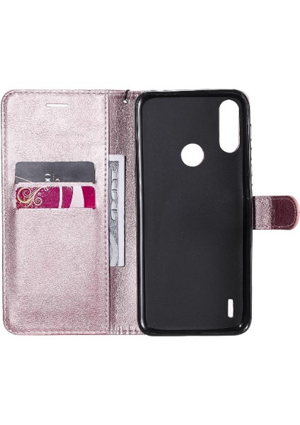 Motorola Moto E7 Güç Iş Cüzdan Telefon Kılıfı Için Kart ile Flip Case (Yurt Dışından)