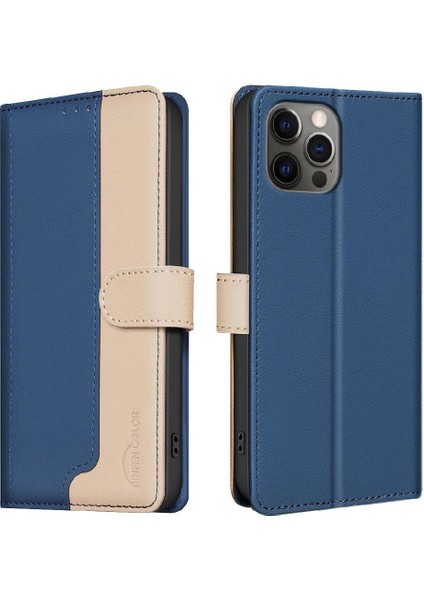 IPhone 12 Için Flip Case Pro Rfıd Engelleme Flip Folio Kickstand Kart Yuvaları (Yurt Dışından)