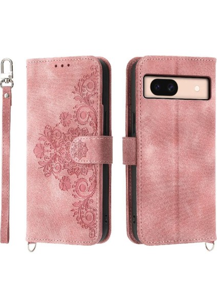 Google Piksel 8A Bileklik Darbeye Çoklu Kredi Kartı Için Flip Case (Yurt Dışından)