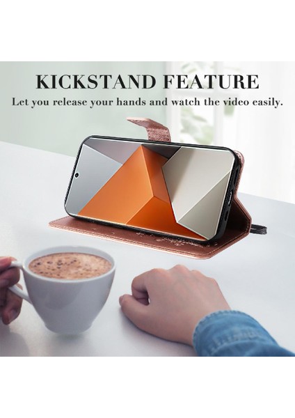 Xiaomi Redmi Not Için Kılıf 13 Pro Artı Kart Yuvası Standı ile Pu Deri (Yurt Dışından)