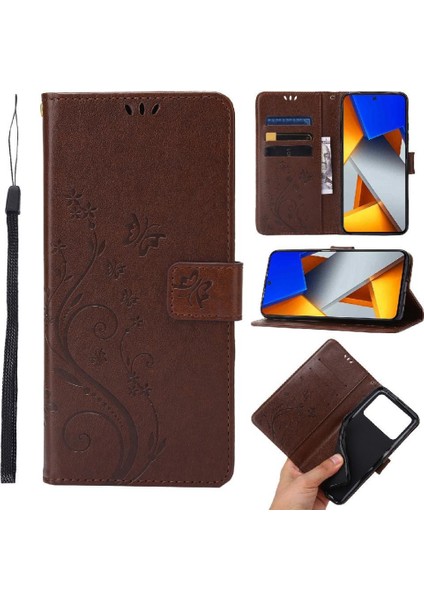 Xiaomi Poco M4 Pro 4g Için Pu Deri Manyetik Kapatma Kartı Durumda Bilek (Yurt Dışından)
