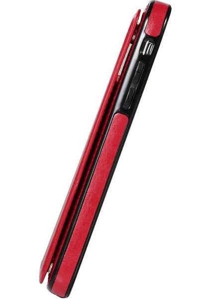 Kart Tutucu Kickstand Çift Manyetik ile IPhone Xs Max Için Cüzdan Kılıf (Yurt Dışından)