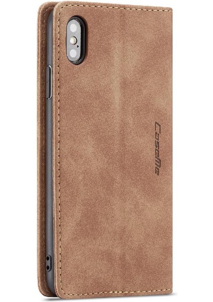 Iphone Xs Max Flip Folio Kitap Kılıf Için Flip Case Kart Yuvası Kickstand Pu (Yurt Dışından)