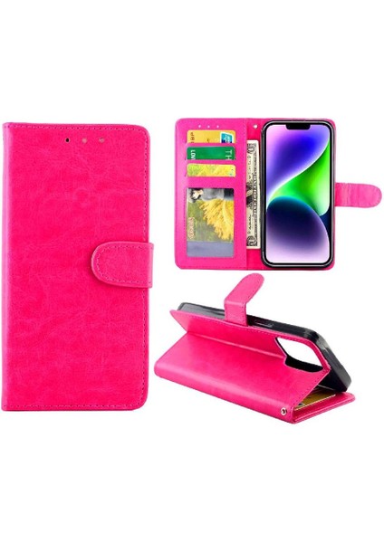 IPhone 14 Için Flip Case Artı Darbeye Dayanıklı Kart Tutucu Kickstand Manyetik Pu (Yurt Dışından)