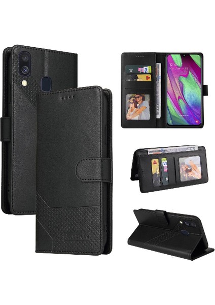 Samsung Galaxy A40 Kickstand Üç Kart Yuvaları Darbeye 4 Için Flip Case (Yurt Dışından)