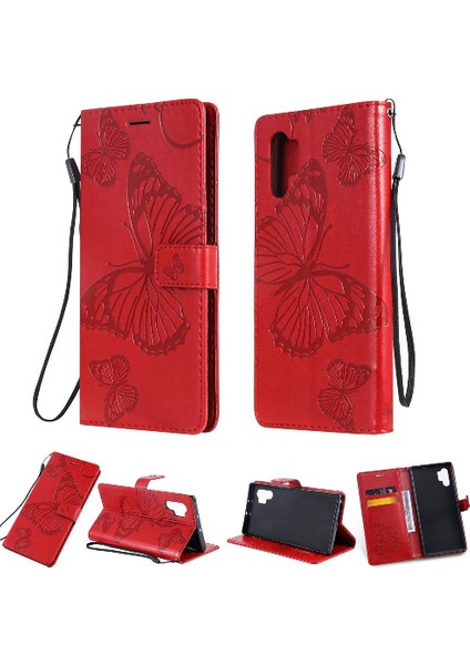 Samsung Galaxy Not 10 Pro Pu Deri Kılıf Kart Yuvası Standı ile Flip (Yurt Dışından)