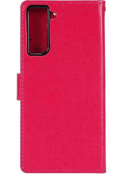 Samsung Galaxy S21 Fe 5g Için Filp Durumda Kickstand Bilek Kayışı Kart Tutucu (Yurt Dışından)