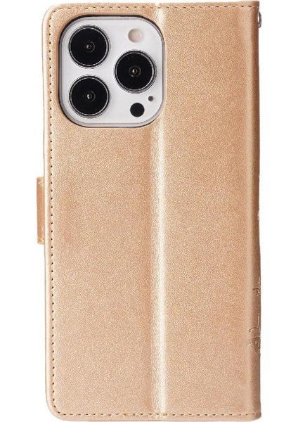 IPhone 16 Için Filp Durumda Pro Max Pu Deri Kickstand Kart Tutucu Manyetik (Yurt Dışından)