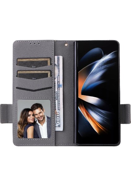 Samsung Galaxy Z Için Flip Case Fold 6 Kart Yuvaları Tutucu Manyetik Yan Pu (Yurt Dışından) indirimleri