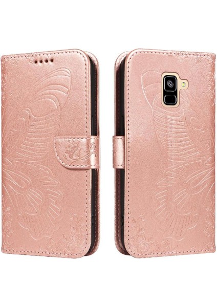 Samsung Galaxy A8 2018 Için Flip Case Kredi ile Ayrılabilir El Kayışı (Yurt Dışından)