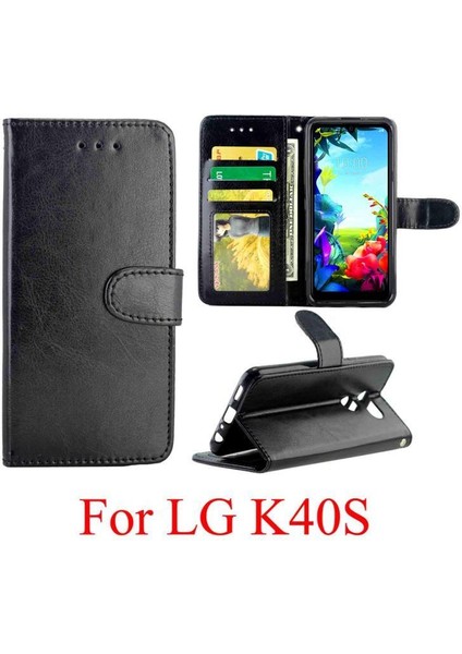 Lg K40S Için Flip Case Kart Tutucu Manyetik Kapatma Darbeye Pu Deri (Yurt Dışından)