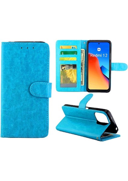 Xiaomi Redmi Için Flip Case 12 4g Kart Tutucu Kickstand Pu Deri Kapatma (Yurt Dışından)