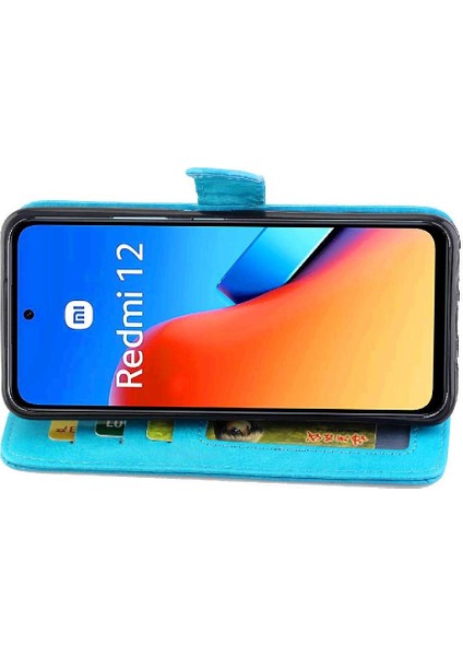 Xiaomi Redmi Için Flip Case 12 4g Kart Tutucu Kickstand Pu Deri Kapatma (Yurt Dışından)
