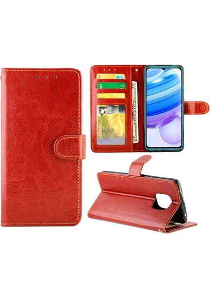 Xiaomi Redmi 10X Pro 5g Için Flip Case Pu Deri Darbeye Kart Tutucu (Yurt Dışından)