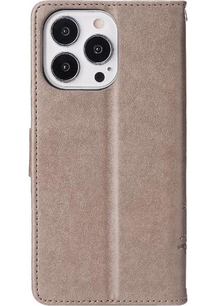 IPhone 16 Için Filp Durumda Pro Max Pu Deri Kickstand Kart Tutucu Manyetik (Yurt Dışından)