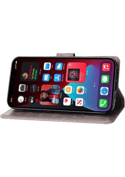 IPhone 16 Için Filp Durumda Pro Max Pu Deri Kickstand Kart Tutucu Manyetik (Yurt Dışından)