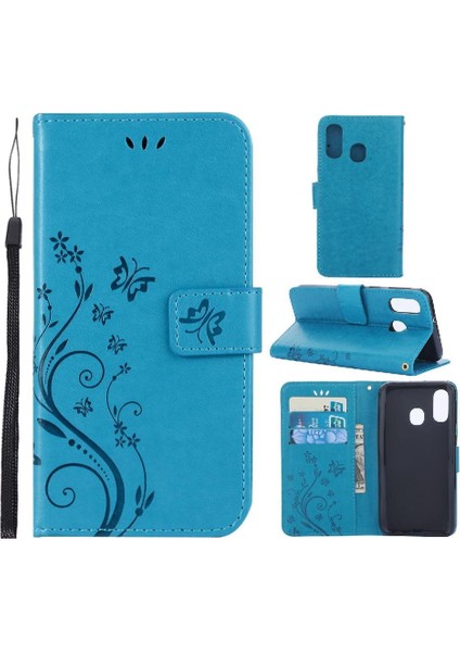 Samsung Galaxy A40 Pu Deri Kart Tutucu Manyetik Kapatma Için Filp Durumda (Yurt Dışından)