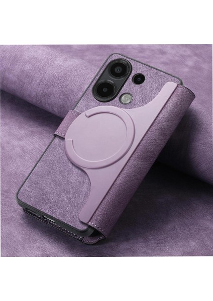 Xiaomi Redmi Not 13 Için Flip Case 4g Cüzdan Mıknatıs Koruyucu Malzeme (Yurt Dışından)