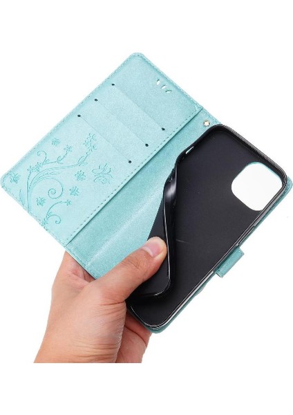 IPhone 16 Için Filp Durumda Pro Max Pu Deri Kickstand Kart Tutucu Manyetik (Yurt Dışından)
