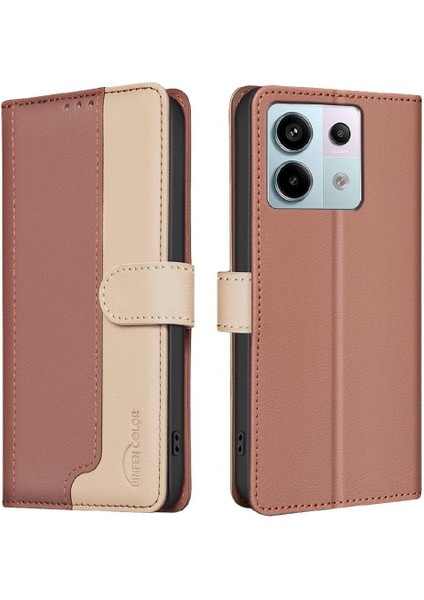 Xiaomi Poco X6 Flip Folio Darbeye Tpu Iç Kabuk Rfıd Için Flip Case (Yurt Dışından)