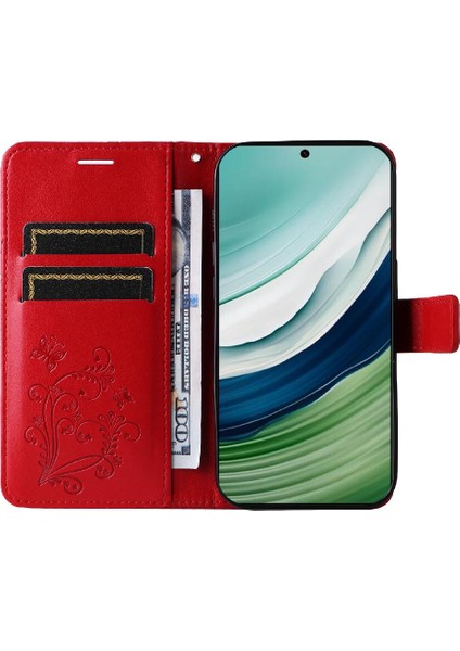 Huawei Mate 60 Için Kılıf Kart Yuvası Standı ile Kickstand Manyetik Kapak Çevirin (Yurt Dışından)
