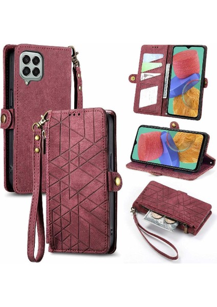 Samsung Galaxy M33 5g Için Flip Case Basit Iş Deri Kılıf Flip (Yurt Dışından)