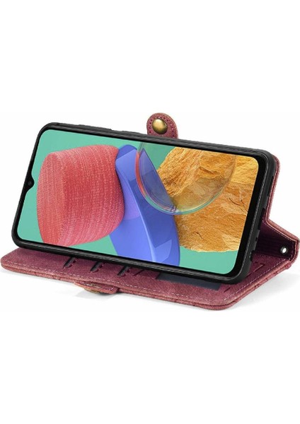 Samsung Galaxy M33 5g Için Flip Case Basit Iş Deri Kılıf Flip (Yurt Dışından)