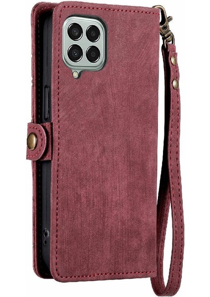 Samsung Galaxy M33 5g Için Flip Case Basit Iş Deri Kılıf Flip (Yurt Dışından)