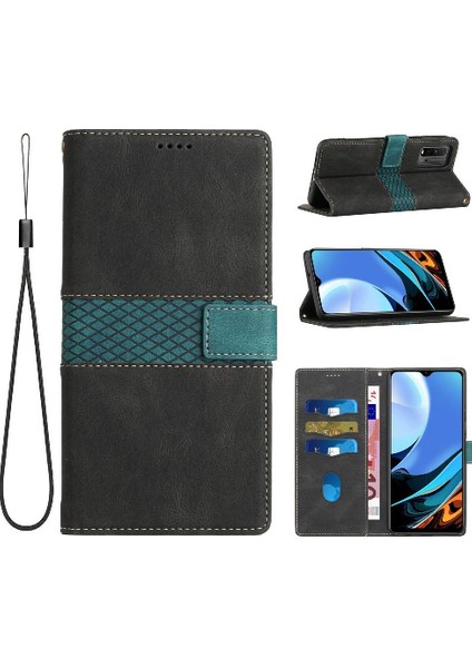 Xiaomi Redmi 9t Çizilmeye Dayanıklı Manyetik Kapatma Kartı Için Cüzdan Kılıf (Yurt Dışından)