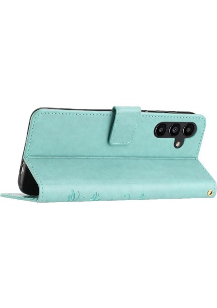 Samsung Galaxy A15 Için Filp Durumda 5g Pu Deri Kart Tutucu Kickstand Bilek (Yurt Dışından)