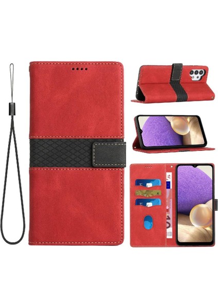 Samsung Galaxy WALLET/A52S 5g Kart Yuvası Manyetik Kapatma Için Cüzdan Kılıf (Yurt Dışından)