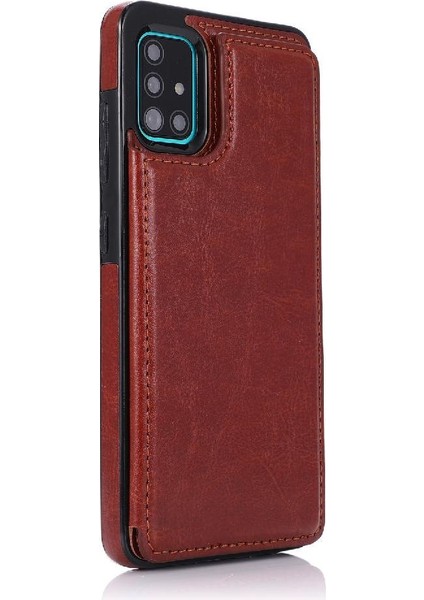 Cüzdan Kılıf Samsung Galaxy A51 5g Çift Manyetik Toka Kickstand Pu (Yurt Dışından) modelleri