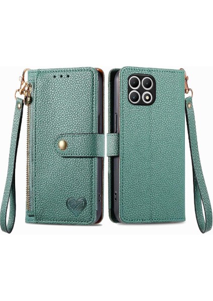 T-Mobile Revvl 7 5g Cüzdan Rfıd Engelleme Fermuar Aşk Durumda Flip Case (Yurt Dışından)