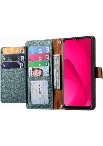 T-Mobile Revvl 7 5g Cüzdan Rfıd Engelleme Fermuar Aşk Durumda Flip Case (Yurt Dışından)