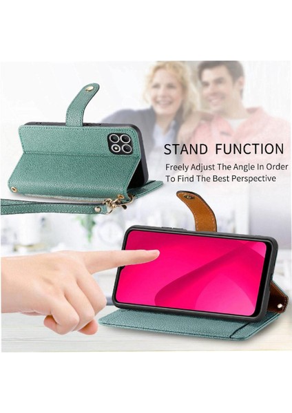 T-Mobile Revvl 7 5g Cüzdan Rfıd Engelleme Fermuar Aşk Durumda Flip Case (Yurt Dışından)