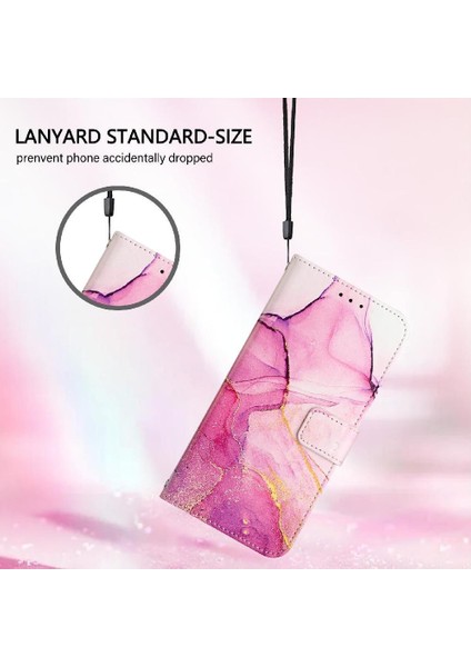 Samsung Galaxy S10 Lite Pu Deri Kickstand Cüzdan Mermer Desen (Yurt Dışından)