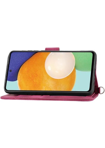 Samsung Galaxy A52 Kabartmalı Bileklik Darbeye Dayanıklı Çoklu Için Flip Case (Yurt Dışından) fiyatları