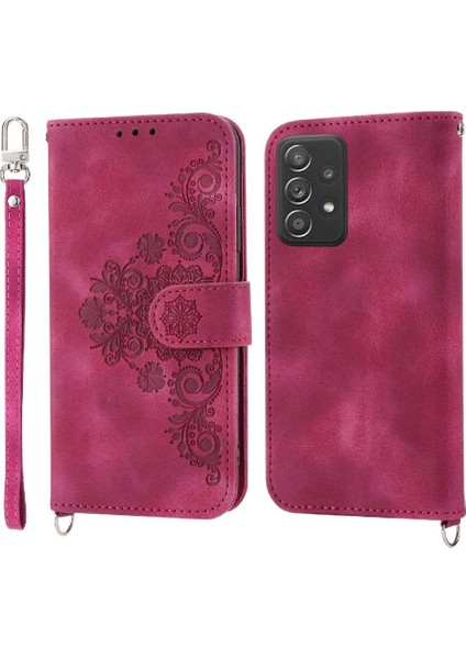 Samsung Galaxy A52 Kabartmalı Bileklik Darbeye Dayanıklı Çoklu Için Flip Case (Yurt Dışından) indirimleri