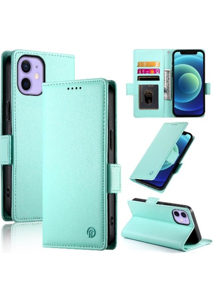 IPhone 12 Mini Flip Iş Günlük Kullanım Cüzdan Kart Yuvaları Için Flip Case (Yurt Dışından)